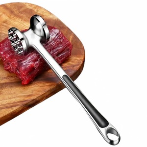 Gran oferta cocina de acero inoxidable de doble cara carne martillo grieta libra suelta carne golpear herramientas bistec carne ablandador - Product Image 1