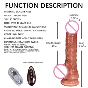 Vente en gros Sex toy pour femmes pénis en caoutchouc Sex toy gode réaliste jouets sexuels fantaisie pour adultes vibromasseur point G sextoys pour femmes bite - Product Image 5