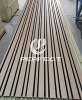 Échantillons Gratuits Panneau Mural Acoustique en MDF à Grille en Fibre de Polyester pour Isolation Phonique et Décoration Intérieure, Absorption du Bruit et Réduction du Son