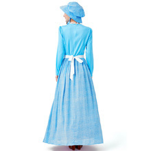 Costume da Cameriera Blu Stile Campagna per Cosplay <span class=keywords><strong>di</strong></span> Personaggi dei Cartoni Animati, Abito da Contadina per Carnevale e Halloween - Product Image 5