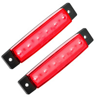 Feu de position latéral 6 LED pour voiture, bus, camion, poids lourd, indicateur LED SMD, feu de gabarit arrière pour remorque