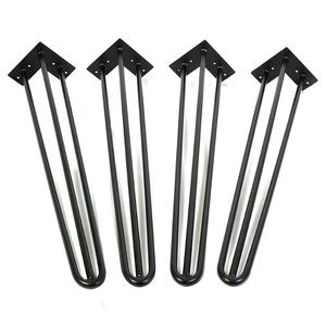 बाल के लिये कांटा पैर 28 ''इंच थोक सस्ते काले यू वी के आकार का आयरन स्टील रेस्तरां डेस्क पैर भोजन धातु फर्नीचर बाल के लिये कांटा टेबल पैर - Product Image 3