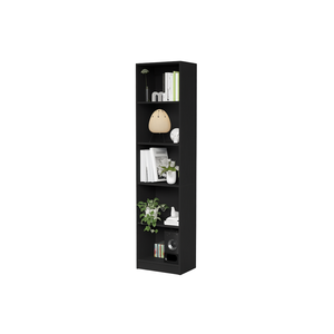 Modern 4 Tier Bamboo Bookshelf Freestanding Wooden Bookcase <b>Narrow</b> <b>Storage</b> Rack for Study Room - Product Image 1