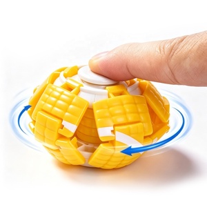 Jouet anti-stress Corn Spin Ball, à presser et à tourner, design mignon en forme de maïs pour enfants et adultes, jeu sensoriel amusant, décoration de bureau - Product Image 2