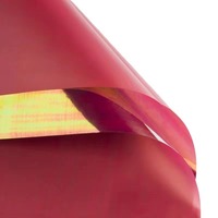 Papier d'emballage holographique iridescent imperméable double face, film arc-en-ciel brillant pour emballages floraux et cadeaux