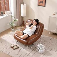 Fauteuil d'appoint moderne en cuir écologique de luxe - Petite taille pour chambre à coucher, appartement, salle à manger et hôtel