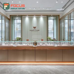 Custom Mall Jewelry Store Fixtures Tempered Glass Panel Jewelry Shop Showcase Cabinet - Product Image 1