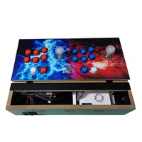 Manette de jeu vidéo 9D à monnayeur, format compact, DIY, pour jeux en espagnol et en anglais, 110-220V, 2 joueurs, MDF+Verre trempé