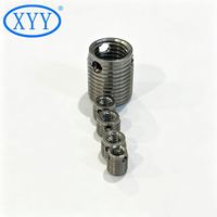 TC4 GR5 Titanium Alloy 307 / 308 Three Hole Self-tapping Thread Insert Custom Size Thread Reinforcement Sleeve