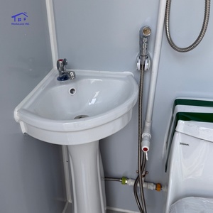 Inodoro prefabricado para exteriores con ducha y lavabo, instalado antes del envío. - Product Image 4