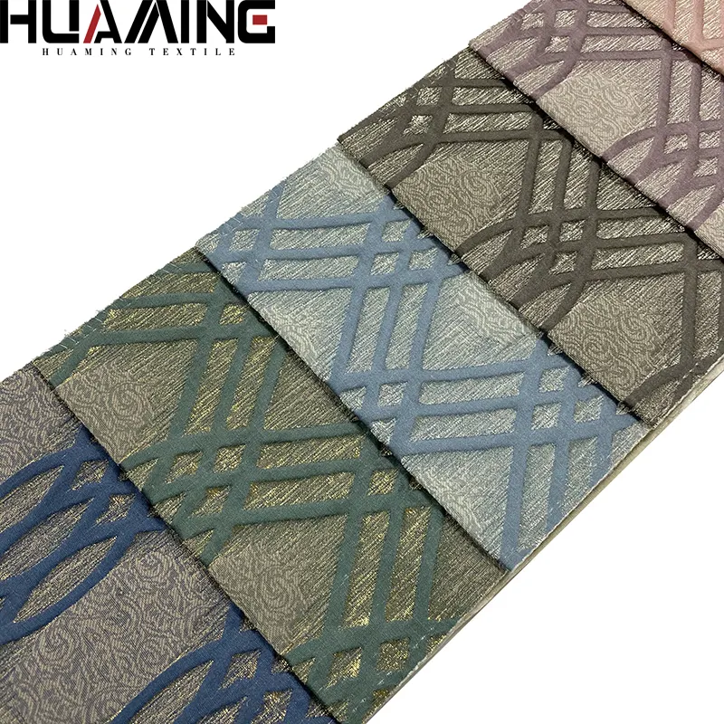 ขายร้อนจีนผู้ผลิตสีเขียวMulitสีสไตล์ตุรกีเส้นด้ายย้อมJacquardผ้าเบาะสำหรับเฟอร์นิเจอร์