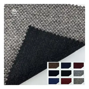 factory 320gsm 95 polyester 5 spandex diamond Japan check jacquard knitted fabric for pants casual coats clothing