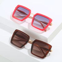 Lunettes de soleil tendance 2025, monture en métal élégante, UV400, lunettes de soleil surdimensionnées de luxe, boutique pour femmes, Lentes De Sol