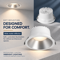 Downlight LED encastré UGR<19 DALI dimmable 60 °   Projecteur pour l'éclairage des halls, des bureaux et des couloirs