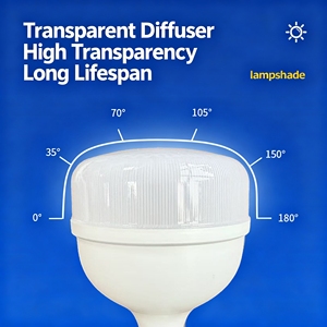 Bóng đèn Led tiết kiệm năng lượng và độ sáng cao: nhôm tráng nhựa với bóng giữa đính cườm, bóng đèn cầu trục vít E27 - Product Image 3