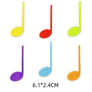 Patch brodé coloré Note de musique Clé de Sol, Badge Symbole Musical, Applique thermocollante pour Vêtements, Sacs, Chapeaux, Décoration DIY et Artisanat - Product Image 4