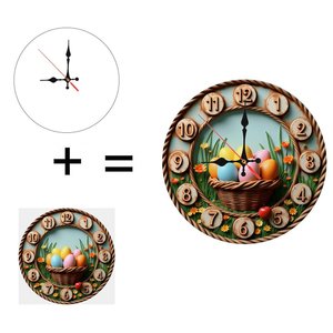 <b>Round</b> Wooden Wall Clock 25x25Cm Silent Non Ticking Easy Hang Home Indoor Decor - Product Image 6