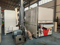 Machine de ponçage, de meulage, d'ébavurage et de chanfreinage à bande large pour tôles, ponceuse et polisseuse à plat