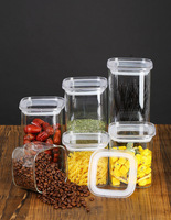 Bocaux de conservation en verre transparent pour la cuisine avec couvercles hermétiques en silicone pour café, thé, aliments secs, bocaux de conservation en verre pour aliments
