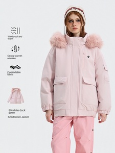Giacca invernale Casual con cappuccio 80% con <span class=keywords><strong>piumino</strong></span> spesso traspirante ampio collo alto da uomo - Product Image 2