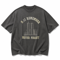T-shirt de sport pour homme personnalisé, respirant, à séchage rapide, en maille, avec drapeau américain, commémoratif 9.11