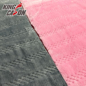KINGCASON OEM/ODM Tecido Couleur 2.4m Personnalisé Rose Gris Solide Jacquard Polyester Corail Flanelle Polaire pour l'<span class=keywords><strong>Egypte</strong></span> Inde Marché - Product Image 3