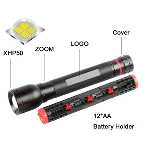Đèn pin hợp kim nhôm XHP50.2 P50 Đèn pin LED XHP50 Đèn pin ZOOM DC 9V Pin khô Đèn lồng lớn mạnh mẽ - Product Image 3