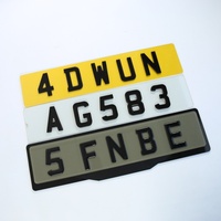 Cadre de numéro de licence de voiture de haute qualité cadre de plaque d'immatriculation de taille européenne avec lettres Gel 3d 4d lettre acrylique lettre fantôme