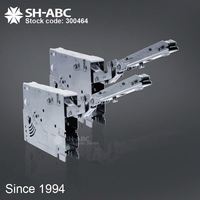 Accessoires pour armoires Coulisse de tiroir à extension complète à fermeture amortie hydraulique télescopique Coulisse à ouverture par pression Rail coulissant en acier laminé à froid