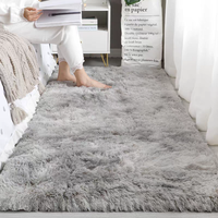 Tapis de sol doux de couleur unie en gros, tapis moelleux pour chambre à coucher, grands tapis, tapis shaggy pour salon, tapis et carpettes pour hôtel et maison