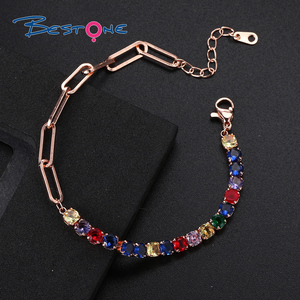 Designer de luxe trombone Zircon Tennis Bracelet femmes main Bracelet Zircon Y2K accessoires bijoux cadeau - Product Image 4