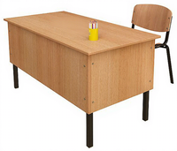 Tables de bureau simples pour enseignants, bureaux en bois avec support pour ordinateur, tiroir latéral, étagère et clavier