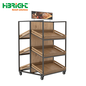 Bằng gỗ bánh mì <span class=keywords><strong>Rack</strong></span> hiển thị multilayers siêu thị khuyến mãi kệ cho chuyên nghiệp bánh - Product Image 6