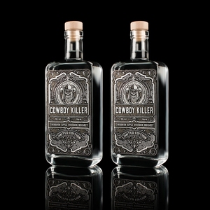 Botella de Vidrio Cuadrada Moderna de 750 ml para Licores, con Etiqueta Impresa de Alta Calidad, para Whisky, <span class=keywords><strong>Vodka</strong></span>, Ron y Tequila Premium - Product Image 2