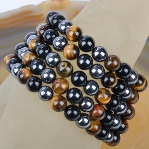 Pulsera <span class=keywords><strong>de</strong></span> Piedras Naturales con Protección Triple <span class=keywords><strong>de</strong></span> <span class=keywords><strong>Ónix</strong></span>, Ojo <span class=keywords><strong>de</strong></span> Tigre y Hematita, 4mm 6mm 8mm 10mm, Joyería <span class=keywords><strong>de</strong></span> Moda con Cuentas - Product Image 4
