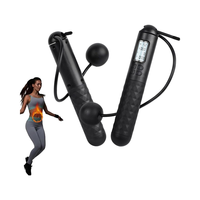 Corde à sauter lestée sans fil numérique en ABS réglable avec compteur de calories et capacité de 5 kg pour usage domestique