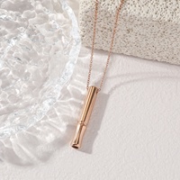 Collier de respiration anti-stress Mindfulness en acier inoxydable, bijou de mode, vente en gros pour cadeau de l'Aïd pour femmes et hommes