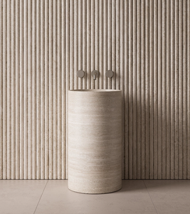 איטלי בז 'טרוורטין טור גלילי אגן אבן טבעית משולבת לשטוף אגן לשטיפה - Product Image 2