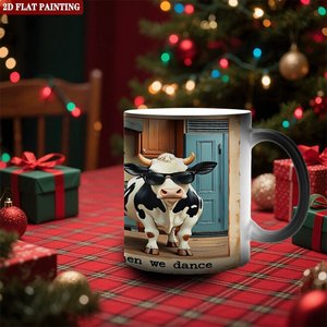 Frosted Black 11oz Heat Sensitive Sublimation Mug <b>Ceramic</b> <b>Cup</b> For Daily Beverage Use - Product Image 2