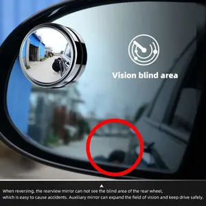 Xe hút cup gương chiếu hậu điểm mù phụ trợ nhỏ Gương tròn không thấm nước gương phụ trợ - Product Image 5