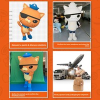 Costume de Mascotte Publicitaire Personnalisé en Mousse 3D Sculptée, Léger et Respirant, en Peluche, Modèle Richy RQ109