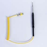 Thermocouple portatif isolé avec sonde en acier inoxydable, personnalisable ODM, capteur de température à réponse rapide pour le traitement des métaux