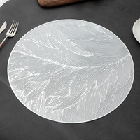 Napperons Tabletex Restaurant Rond PVC Creux Repas Tapis Anti-chaud Table À Manger Ensemble PVC Tapis De Table