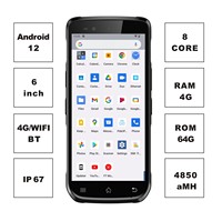 N73S PDA Industrial de 6 Pulgadas, Precio Competitivo, Android 12, Escáner de Código de Barras Portátil, Terminal de Datos, 4G LTE, IP67, NFC 13.56MHz, en Stock