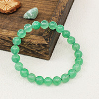 Bracelet en perles d'aventurine verte naturelle de style classique en gros bijoux élastiques en forme de boule de cristal d'énergie de guérison