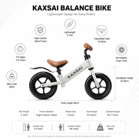 Vélo d'équilibre pour tout-petits de 12 pouces, couleur pastel, sans pédales, vélo d'apprentissage pour enfants, facile à transporter et à contrôler