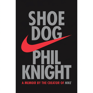 หนังสือ Shoe Dog Memoir ฉบับปกอ่อน โดย ฟิล ไนท์ ปกสีดำ นิยายสำหรับผู้ใหญ่ สำหรับขายปลีกและขายส่ง - Product Image 1