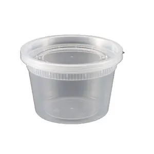 Hd Pp Soup Cup 12 Oz Food Grade Injection Plastic Deli Food Storage Containers With Lids