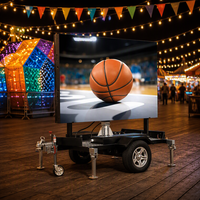 Remorque publicitaire mobile extérieure JCT EF4 avec écran LED P3/P4/P5 pour la publicité, le cinéma en plein air, les films, les événements sportifs