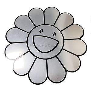 สติก<span class=keywords><strong>เก</strong></span>อร์ติดผนังกระจกอะคริลิคตัดด้วยเลเซอร์สีเงินรูป3D ดอกไม้นกฮูกกระต่ายกระจกอะคริลิคขนาดใหญ่ - Product Image 1